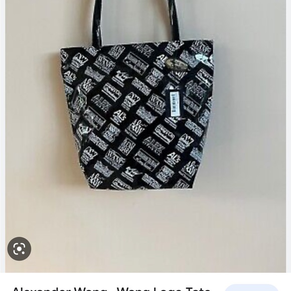 ALEXANDER WANG SOUVENIR CAPSULE Tote Bag Large Logo Varnished Panel $450 NWT - Picture 2 of 14